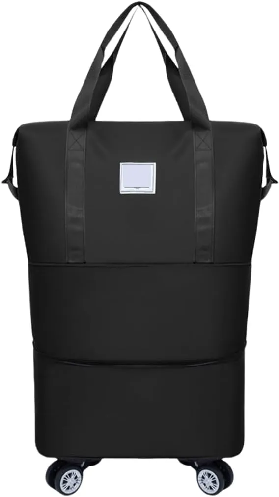 Portable Rolling Luggage Bag Foldable Dry Wet Separation Travel Duffle Handbag