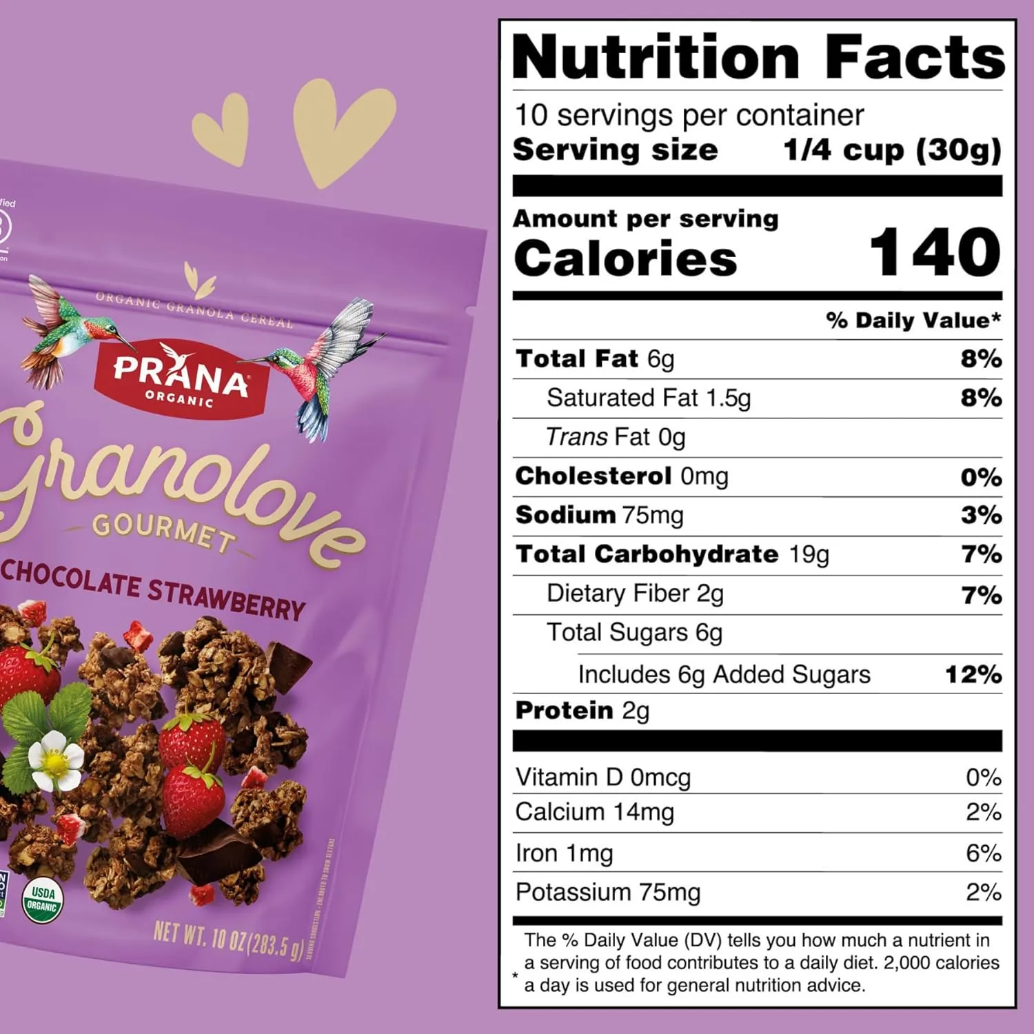Prana Granolove Gourmet - 3 Variety Packs Organic Granola Cereal | Rich in Fiber, Vegan, Non-GMO, Kosher | Breakfast Snacks | 10 oz Bags - 3 Pack