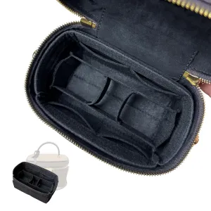 Premium Bag Organizer fits Lv Vanity PM bag organizer, Handmade Liner Protector, BB Nice Mini Makeup Bag Felt Snug Sturdy Fit Gold Zipper Perfect Fit (For Vanity PM, Geyser Blue)