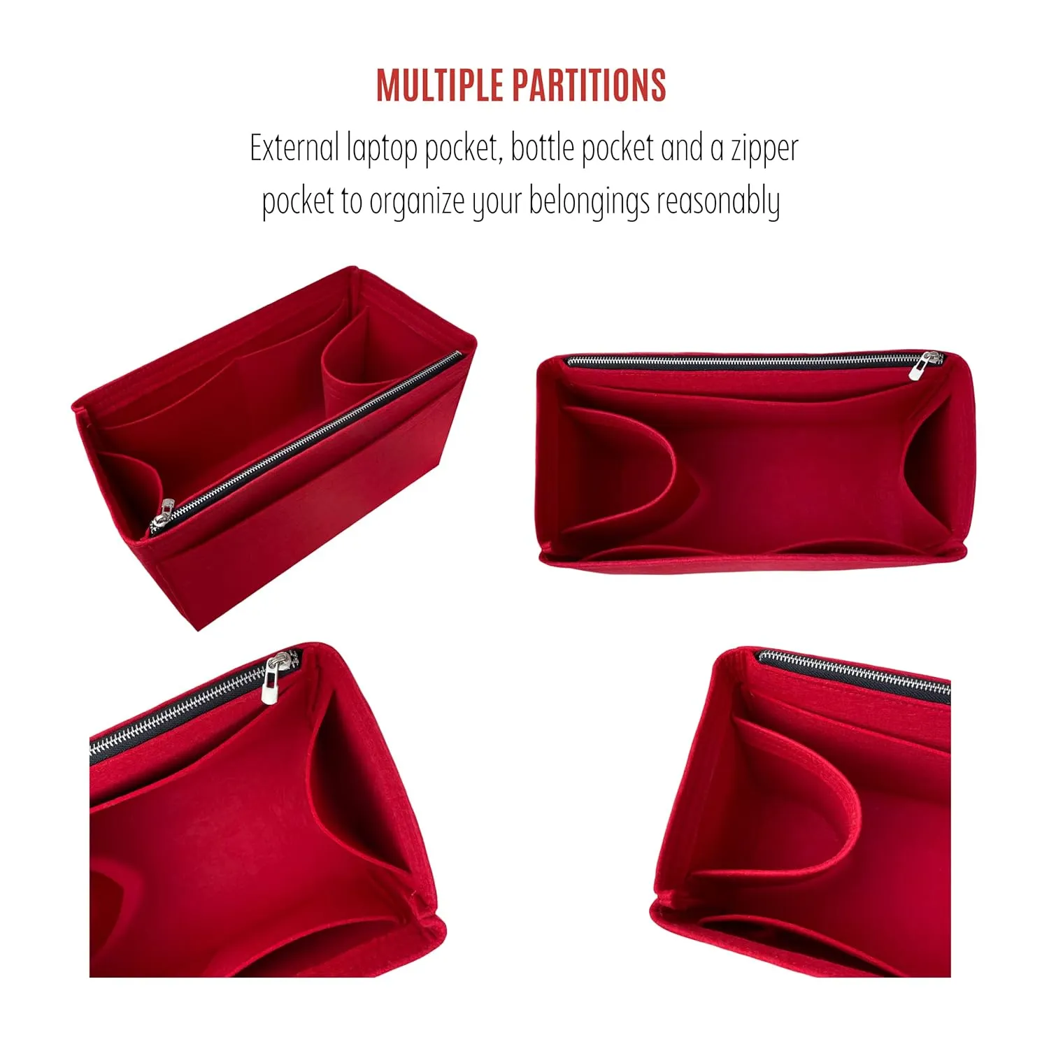 Premium Purse Organizer compatible with Hermes 24/24 Mini Insert, 24 24 Bag Organizer, 24/24 29 Insert, 2424 Mini Insert, Handmade 2mm Thick Premium Felt Snug (For 21 (Mini) - 24/24, Brown)