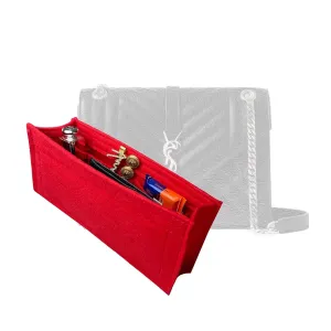 Premium Purse Organizer fits Envelope Purse Organizer, for Large Envelope Bag Insert, Medium Envelope Bag Insert, Handmade 2mm Felt Snug Sturdy Gold Zipper (For Small Envelope, Geyser Blue)