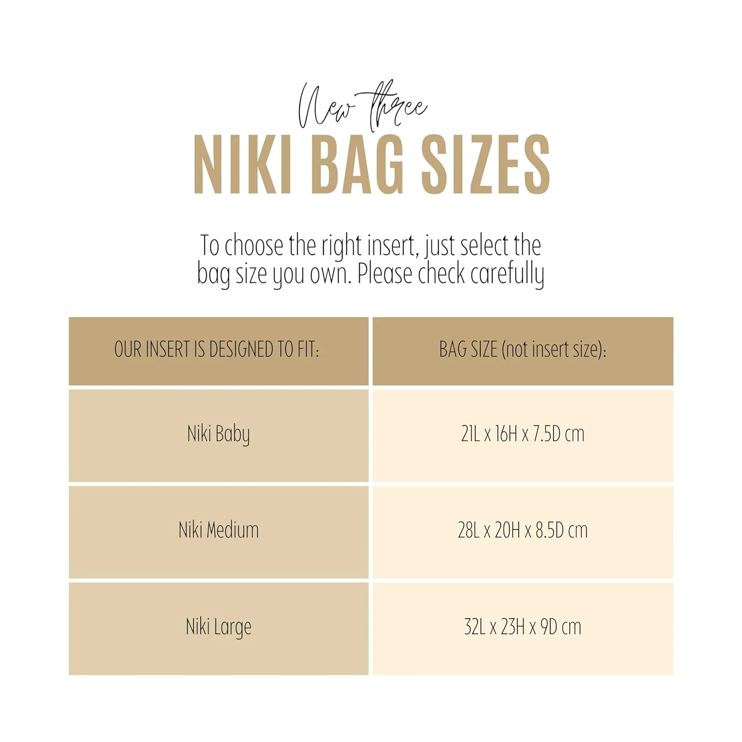 Premium Purse Organizer for Niki Medium Bag Insert, Large Niki Baby Bag Insert Organizer, Handmade 2mm Felt Snug Sturdy - FULL Set of 2 Inserts (For Niki Medium, Black)
