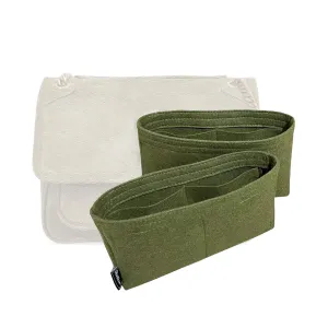 Premium Purse Organizer for Niki Medium Bag Insert, Large Niki Baby Bag Insert Organizer, Handmade 2mm Felt Snug Sturdy - FULL Set of 2 Inserts (For Niki Medium, Black)