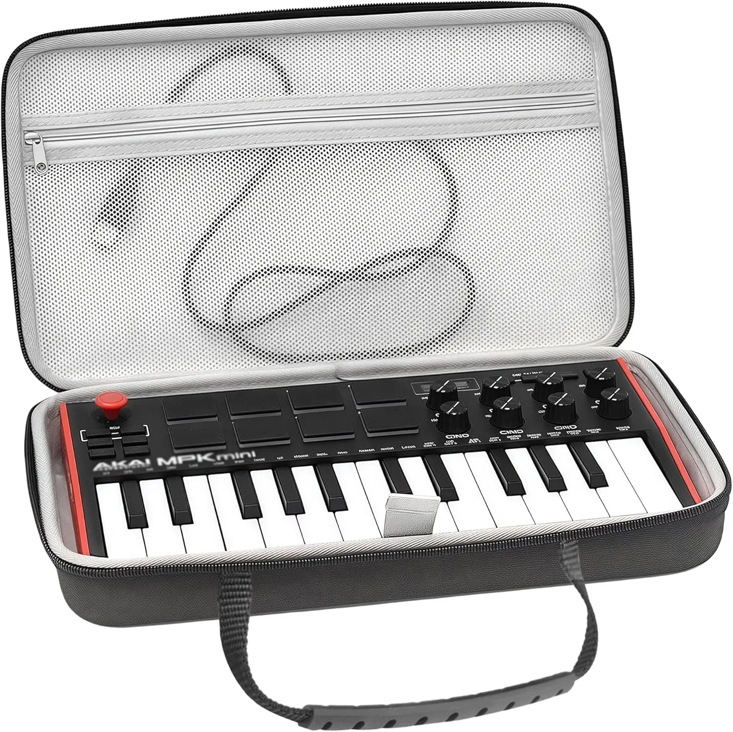 Premium Velvet Keyboard HardCase Compatible with AKAI Professional MPK Mini MK3 case MIDI Controller cover (Grey)