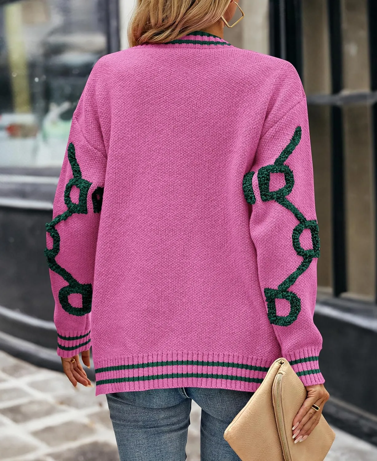 PRETTYGARDEN Women's Spring Fall Chunky Knit Cardigan Sweaters Casual Open Front Button Up Winter Coats Outerwear