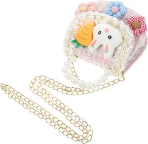 PRETYZOOM Girls Crossbody Purse Mini Flip Bag for Girls Flower Purse Lightweight Shoulder Bag Fashion Fanny Pack