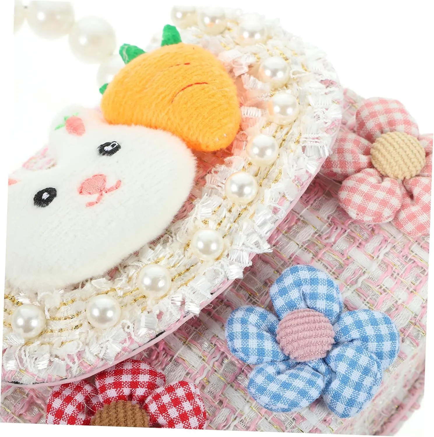 PRETYZOOM Girls Crossbody Purse Mini Flip Bag for Girls Flower Purse Lightweight Shoulder Bag Fashion Fanny Pack