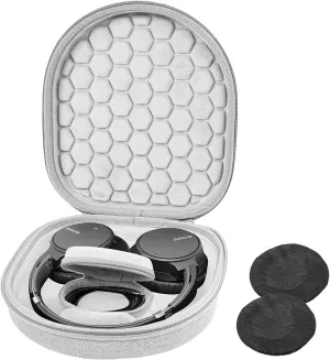 ProCase Hard Case for Sony WH-CH720N/ WH-CH710N/ WH-CH520/ WH-CH510/ WH-1000XM5/ WH-1000XM4/ WHXB910N/ Bose 700 Noise Cancelling Wireless Headphones, Travel Carrying Bag with 2 Dust Covers -Grey