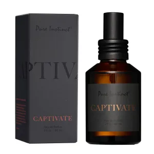 Pure Instinct CAPTIVATE The Original Pheromone Infused Essential Oil Perfume Cologne - Men's Collection - TSA Ready (Spray Bottle 2 Fl. Oz./60mL)