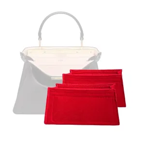 Purse Organizer for Peekaboo Bag Insert, Peekaboo IseeU Bag Organizer, IseeU Peekaboo Medium Insert, 2mm Felt Snug Sturdy Set of 2 (For East-West IseeU, Bubblegum)