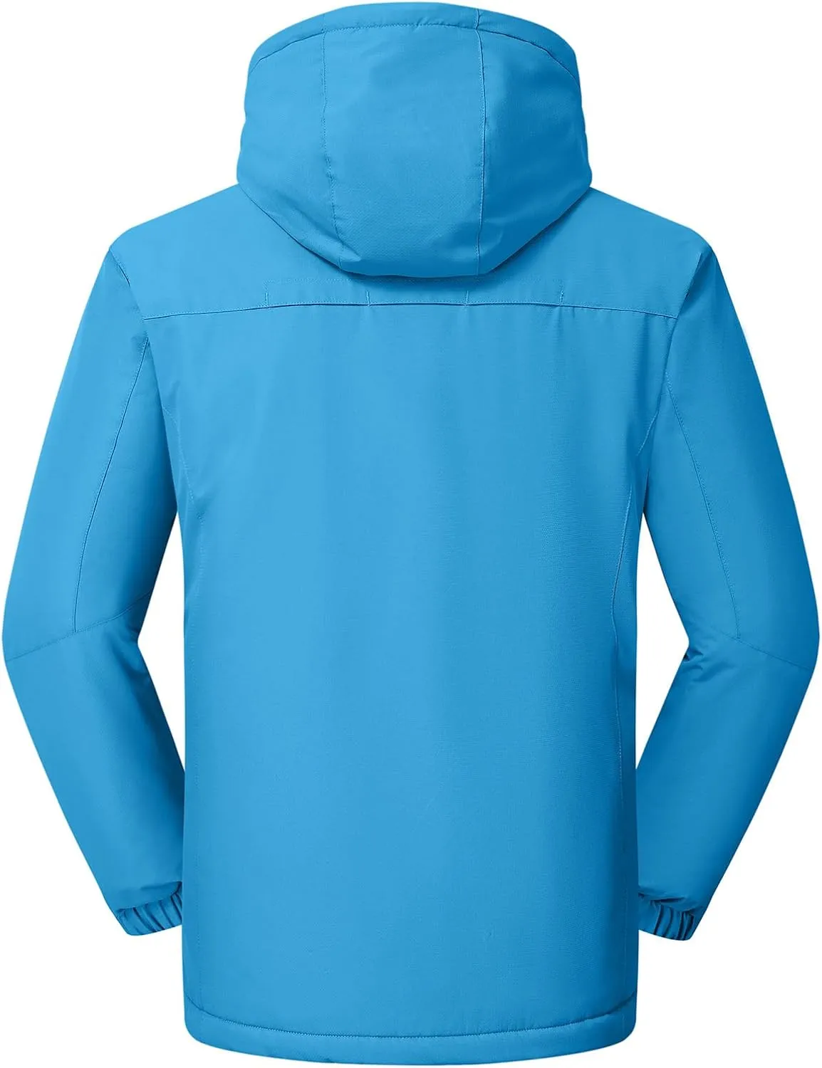 Rdruko Men's Ski Snow Jacket Waterproof Winter Insulated Fleece Hooded Outdoor Mountain Coat