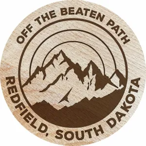 Redfield South Dakota Souvenir Etched Wooden Coaster 3.5" x 3.5"-Inch 4-Pack