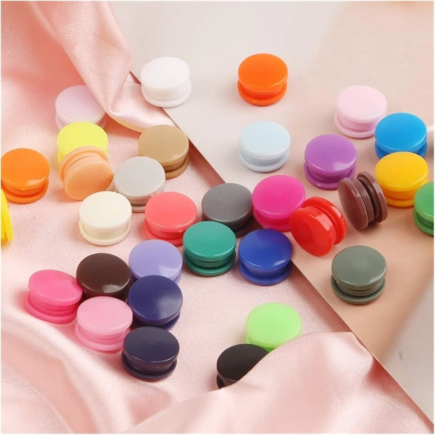 Resin Buttons,Buttons, Plastic Snaps Button Fasteners 20/50/100/150Sets Bag Folder Dark Buckle Button Resin Garment Accessories(Dark Grey,50set)