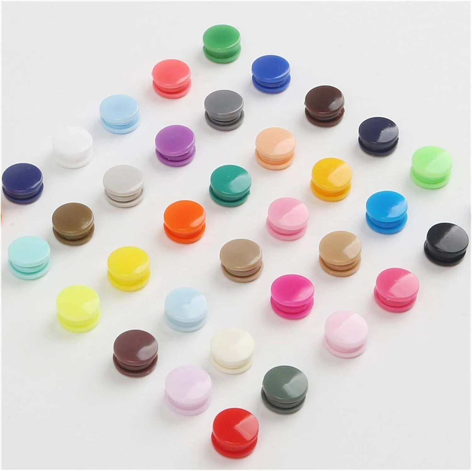 Resin Buttons,Buttons, Plastic Snaps Button Fasteners 20/50/100/150Sets Bag Folder Dark Buckle Button Resin Garment Accessories(Dark Grey,50set)