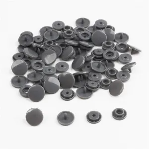 Resin Buttons,Buttons, Plastic Snaps Button Fasteners 20/50/100/150Sets Bag Folder Dark Buckle Button Resin Garment Accessories(Dark Grey,50set)
