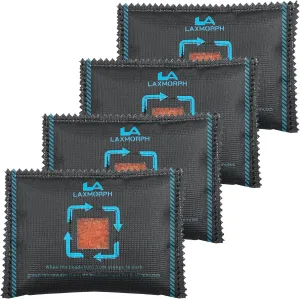 Reusable Desiccant Packs 200g Rechargeable Dehumidifier Bags Silica Gel Packets with Transparent Indicator Window Toxic-Free Moisture Absorbers for Gun Safe Car Closet 3D Filament Storage(4 Packs)