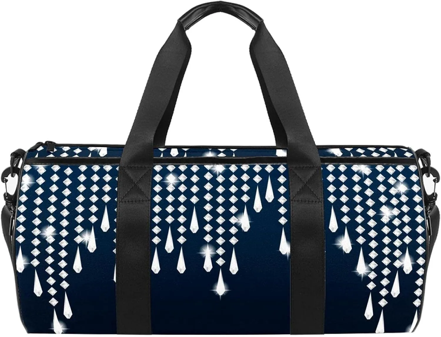Rhinestone Background Kids Sports Gym Duffel Bag, Small Durable Travel Luggage Handbag For Men Women, Lightweight Shoulder Bag