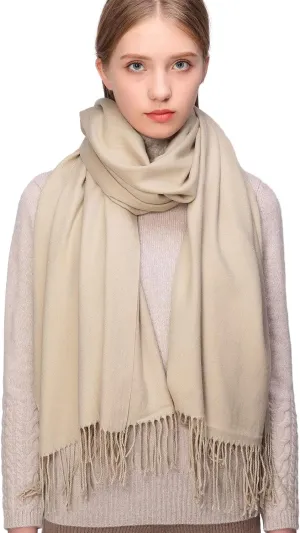 RIIQIICHY Women's Scarf Pashmina Shawls and Wraps for Evening Dress Bridesmaid Wedding Bridal Winter Warm Long Large Scarves