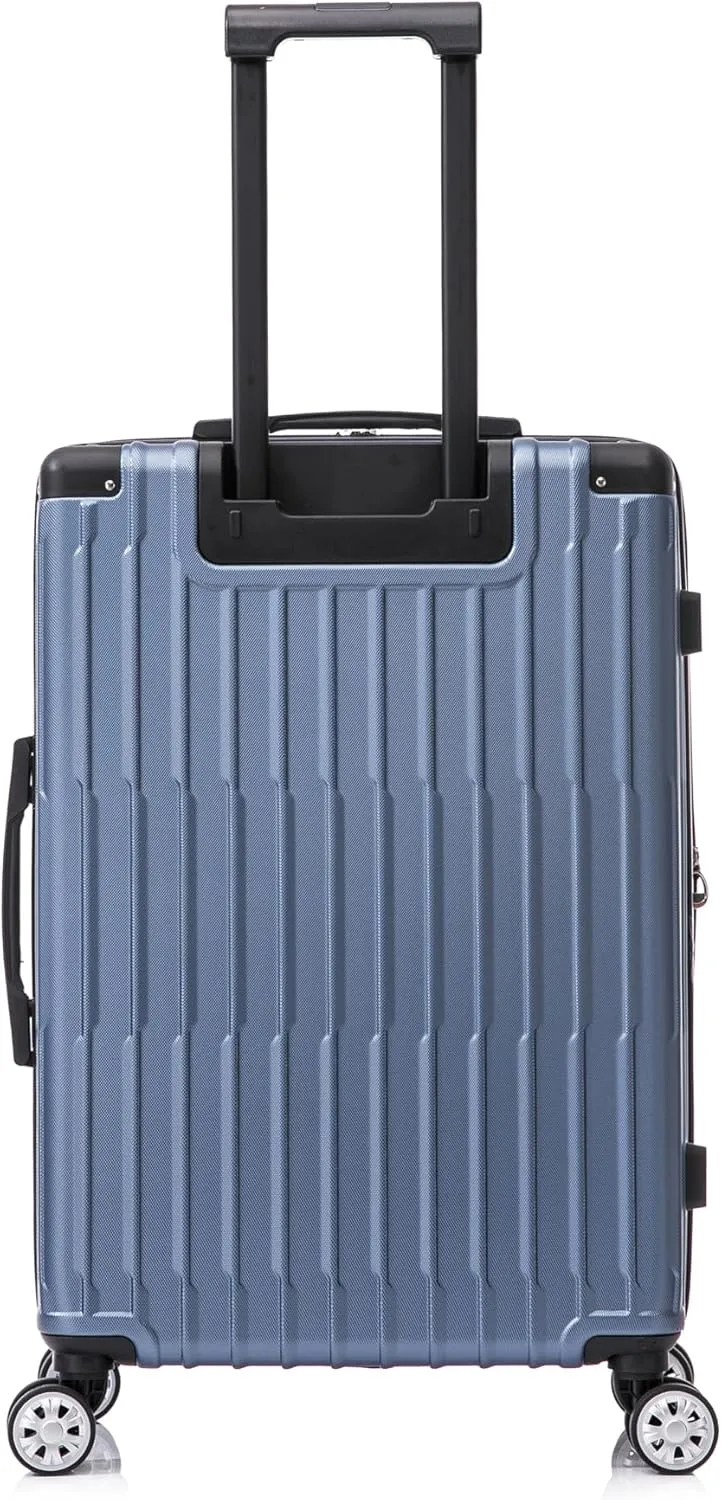 Rockland Hardside Spinner Wheel Carry On with Tote Luggage Set, Blue