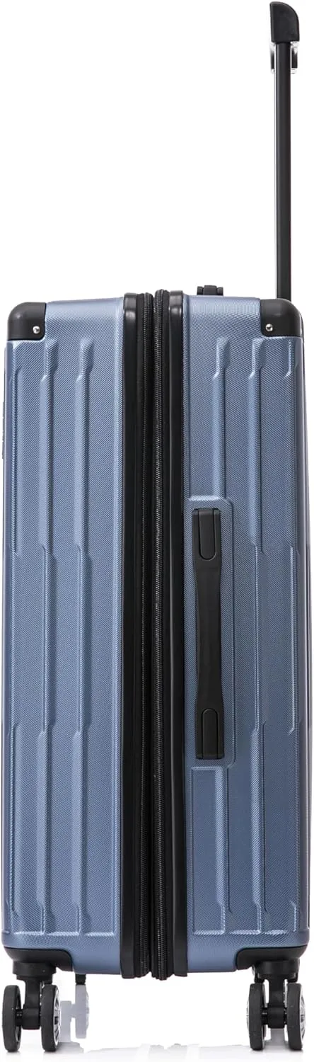 Rockland Hardside Spinner Wheel Carry On with Tote Luggage Set, Blue