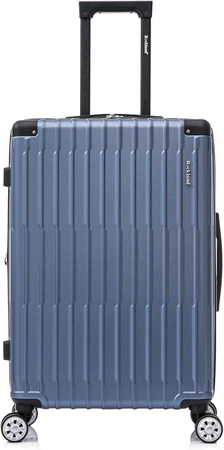 Rockland Hardside Spinner Wheel Carry On with Tote Luggage Set, Blue