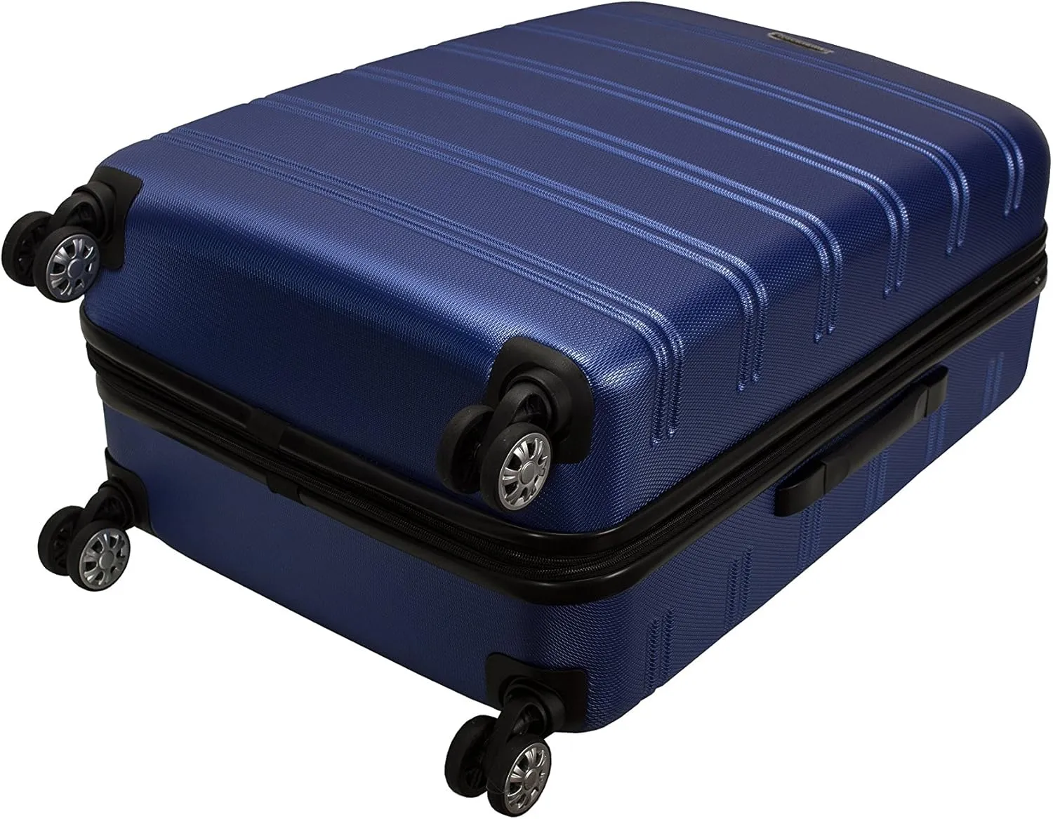 Rockland Melbourne Hardside Expandable Luggage with Spinner Wheels, Blue, Checked Large 28"