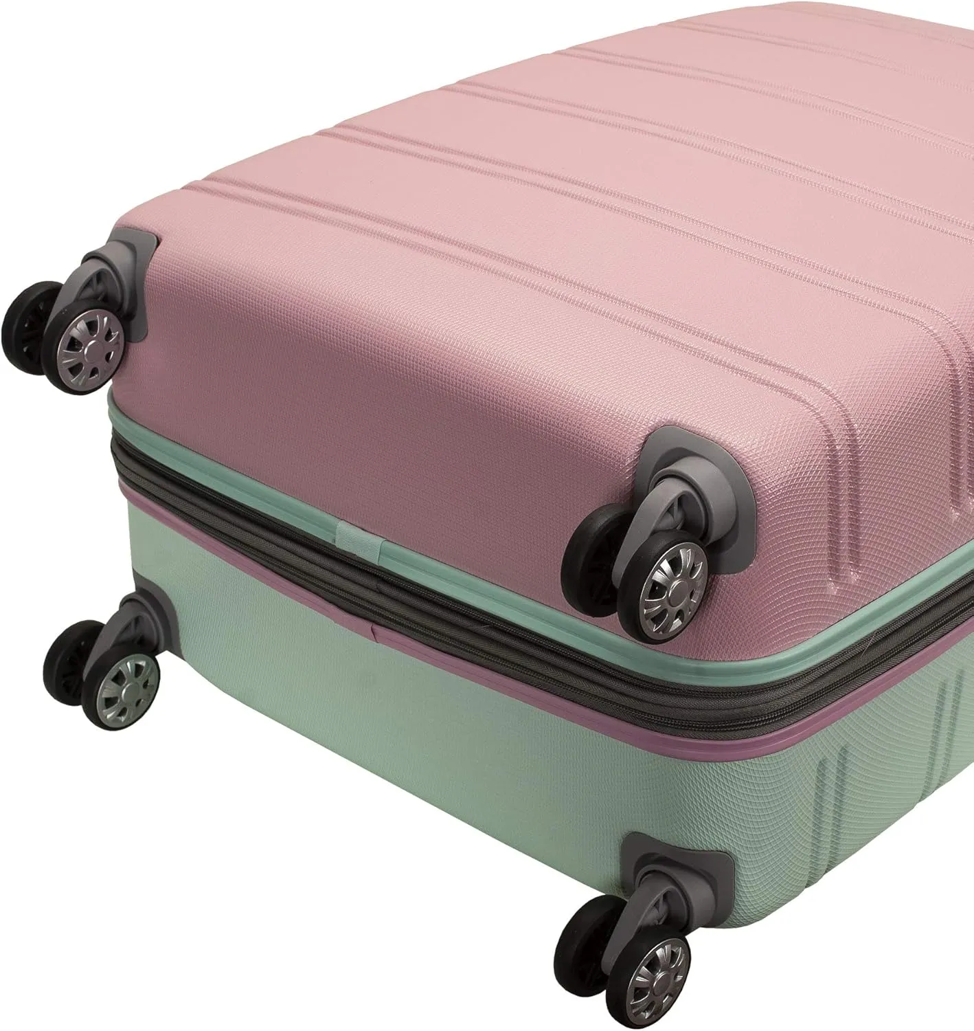 Rockland Melbourne Hardside Expandable Luggage with Spinner Wheels, Mint, 3-Piece Set (20/24/28)