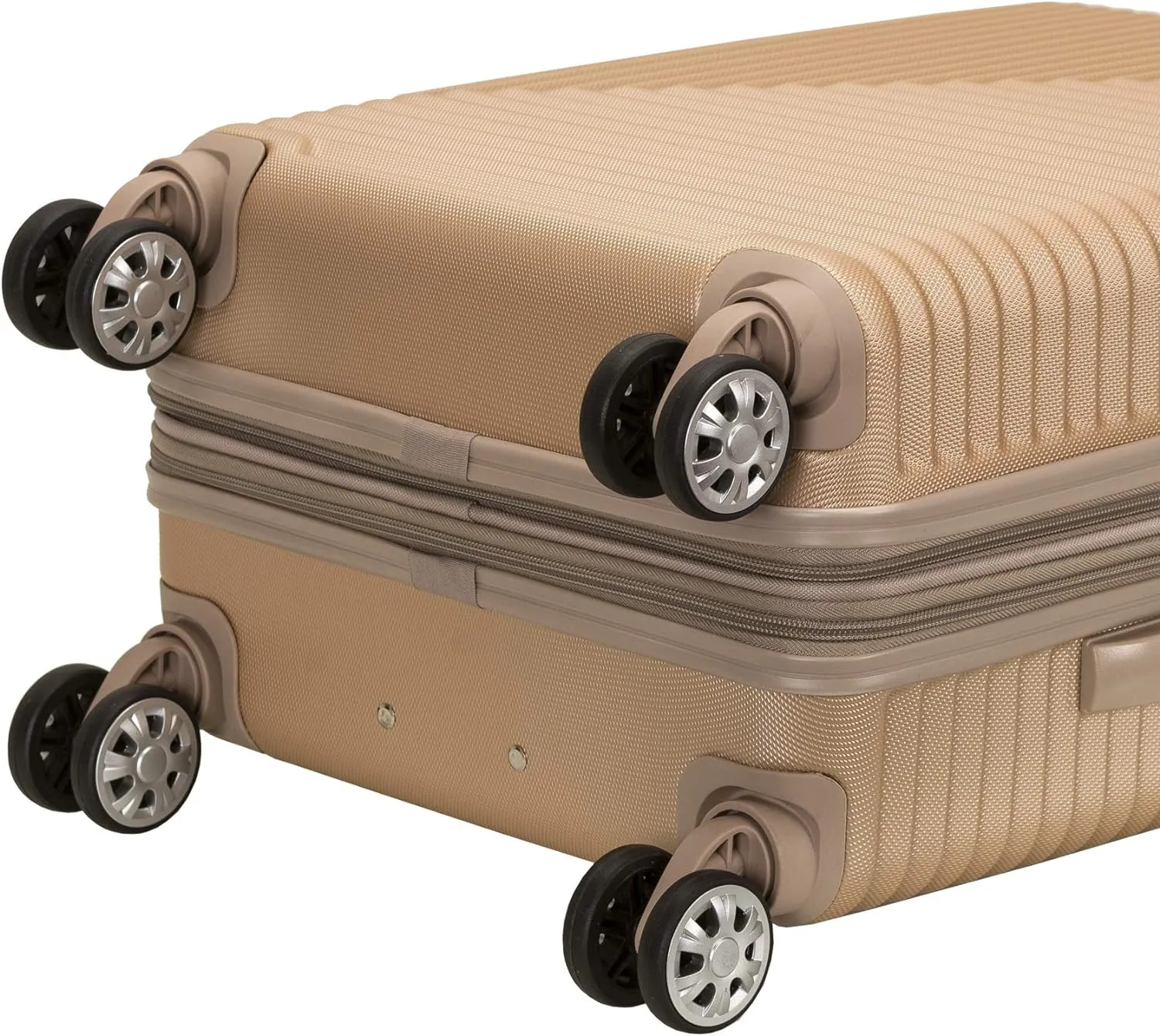 Rockland Star Trail Hardside Spinner Wheel Luggage, Champagne, 2-Piece Set (20/28)