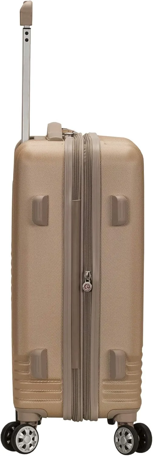 Rockland Star Trail Hardside Spinner Wheel Luggage, Champagne, 2-Piece Set (20/28)