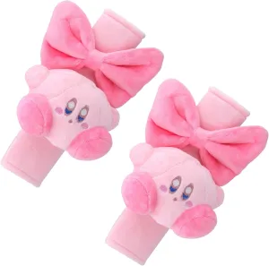 Roffatide Anime Kirby Car Seatbelt 2 PCS Shoulder Pad Seat Belt Cover Protector Kirby Plush Compatible with All Cars
