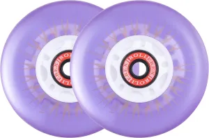 Rollerex 2-Pack, Glowrider 92A LED Light Up Wheels w/Bearings - Glow in The Dark! (for Any Product Using Inline Skate Wheels) (Multiple Size and Color Options Available)