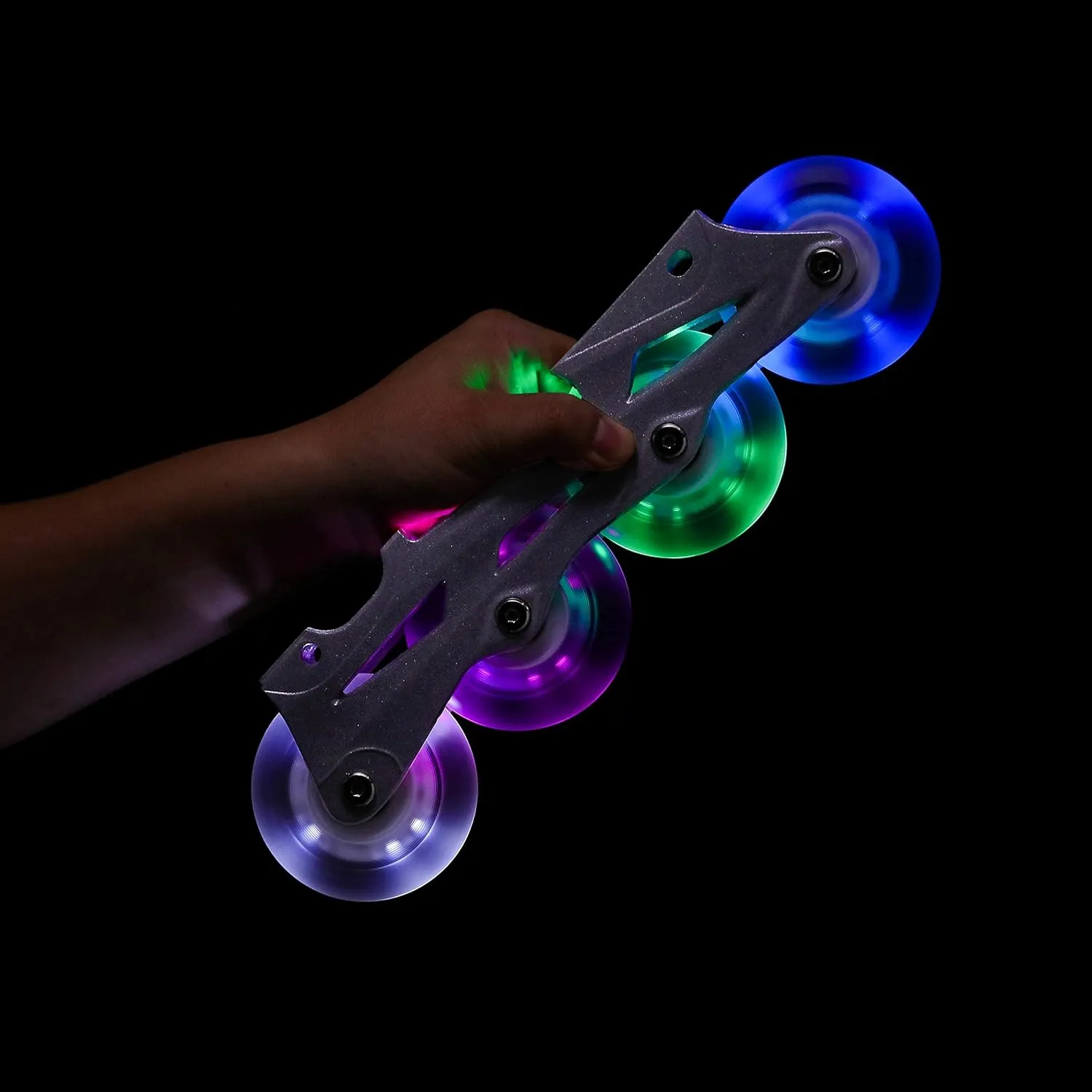 Rollerex 2-Pack, Glowrider 92A LED Light Up Wheels w/Bearings - Glow in The Dark! (for Any Product Using Inline Skate Wheels) (Multiple Size and Color Options Available)