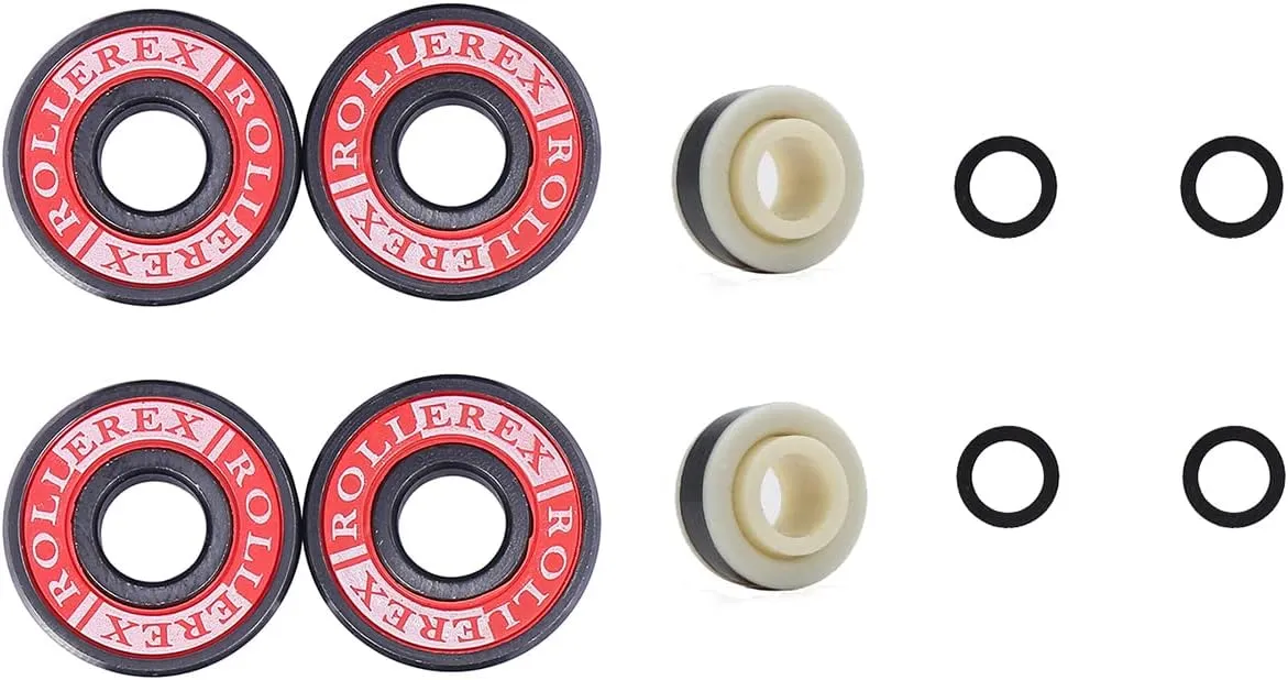 Rollerex 2-Pack, Glowrider 92A LED Light Up Wheels w/Bearings - Glow in The Dark! (for Any Product Using Inline Skate Wheels) (Multiple Size and Color Options Available)