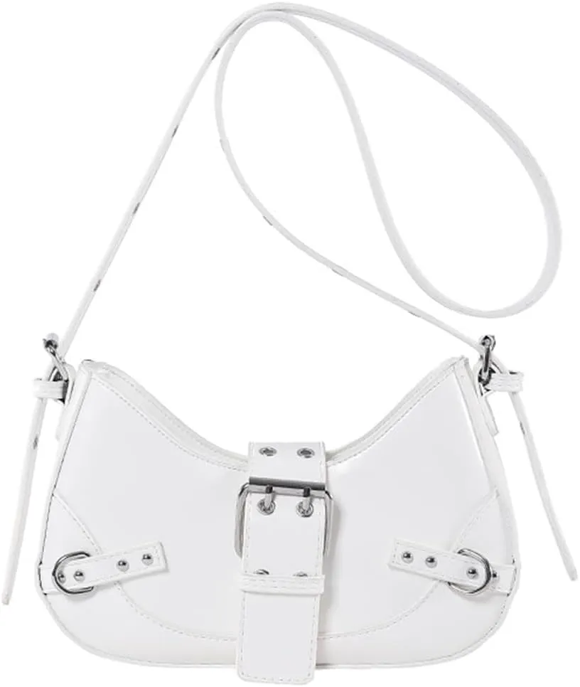 RTGGSEL Women's Contrast Color Plaid Striped Saddle Crossbody Shoulder Underarm Satchel Handbag Tote Clutch Purse Hobo Bag