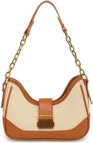 RTGGSEL Women's Contrast Color Plaid Striped Saddle Crossbody Shoulder Underarm Satchel Handbag Tote Clutch Purse Hobo Bag