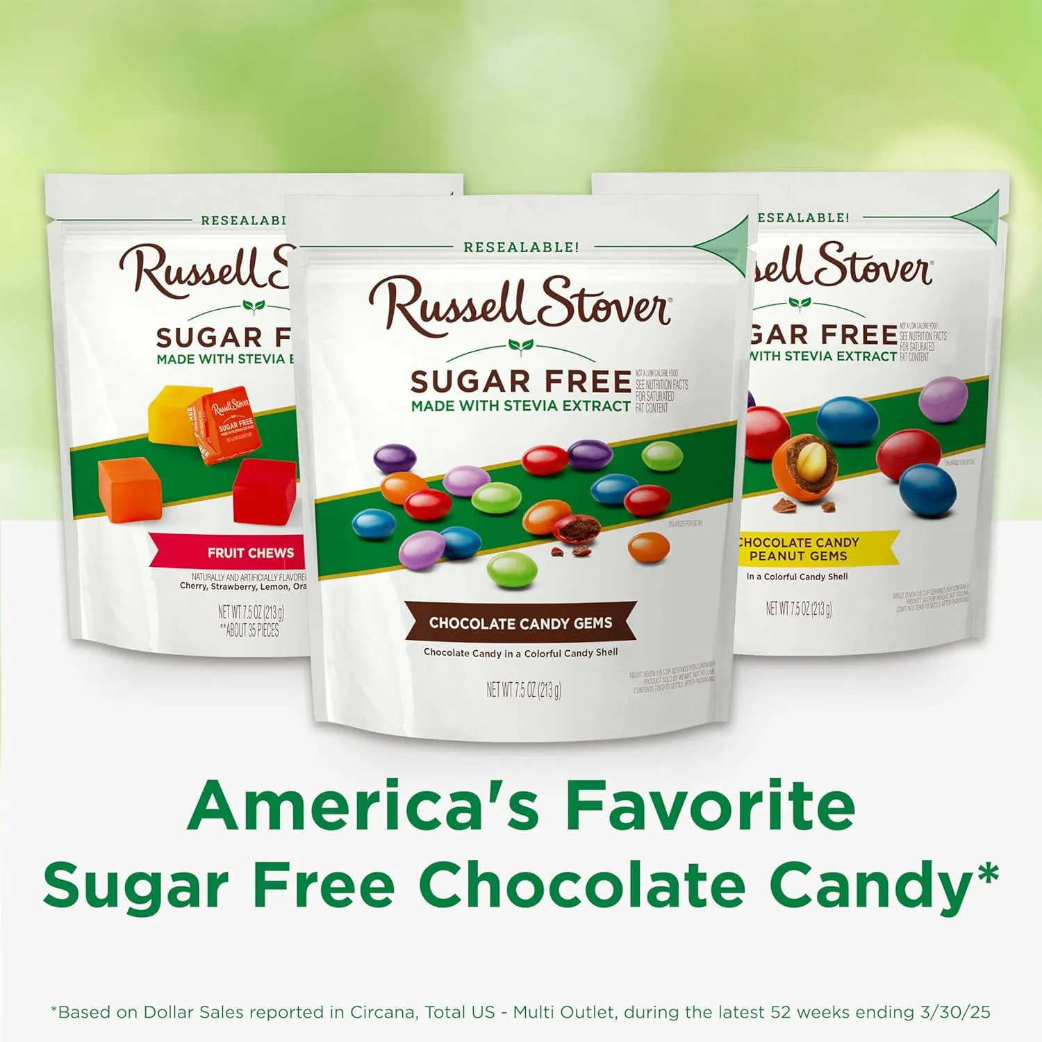 Russell Stover Sugar Free Candy, 7.5oz Bags