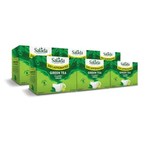 Salada Decaffeinated Green Tea, Zero Calorie Green Tea, Rich and Smooth Taste Green Tea Blend, Great Iced or Hot, 40 Individually Wrapped Tea Bags (Pack of 6)