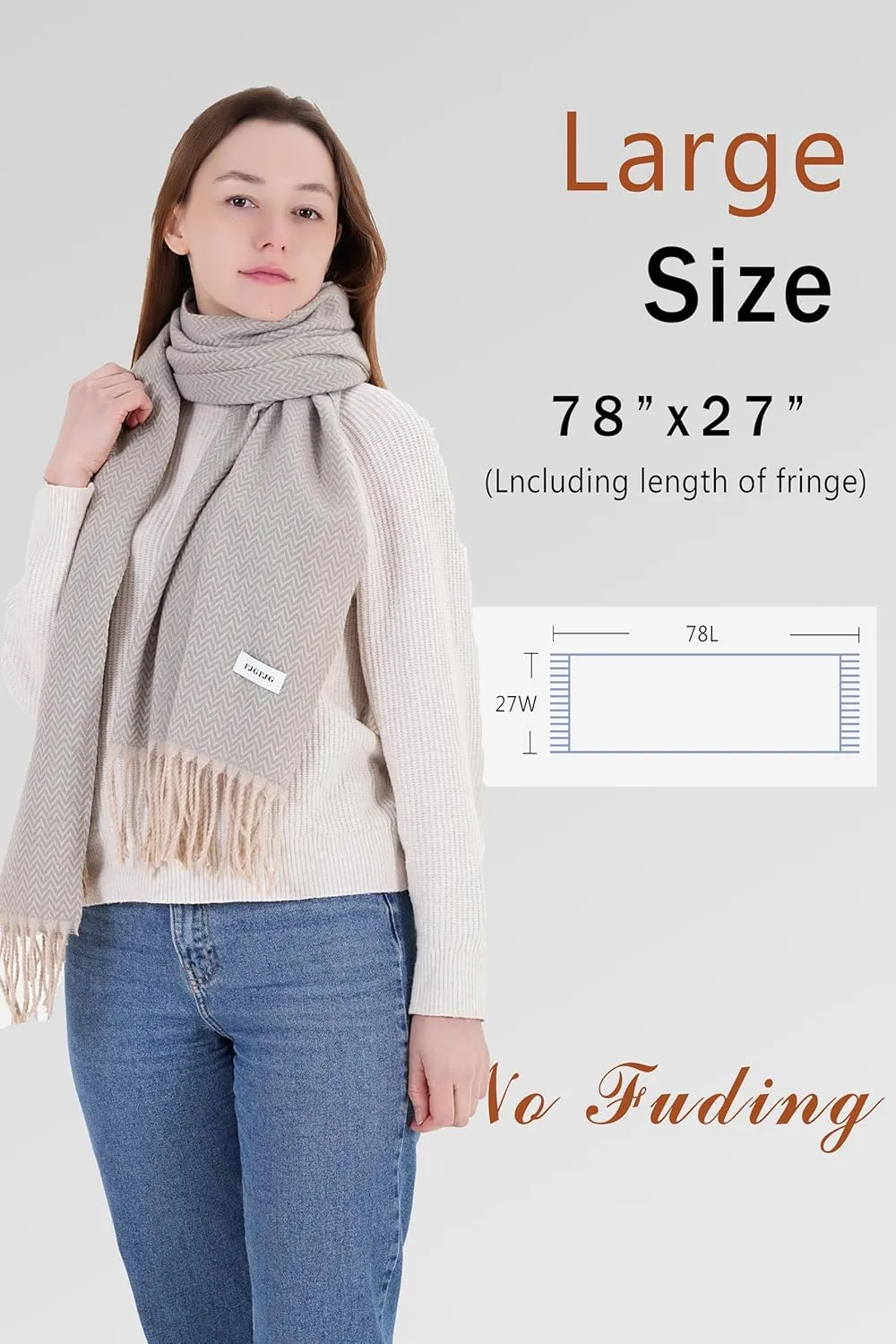 Scarfs for Women Pashmina Shawl Wraps Fashion Soft and Warm Blanket Scarves Cozy 2025