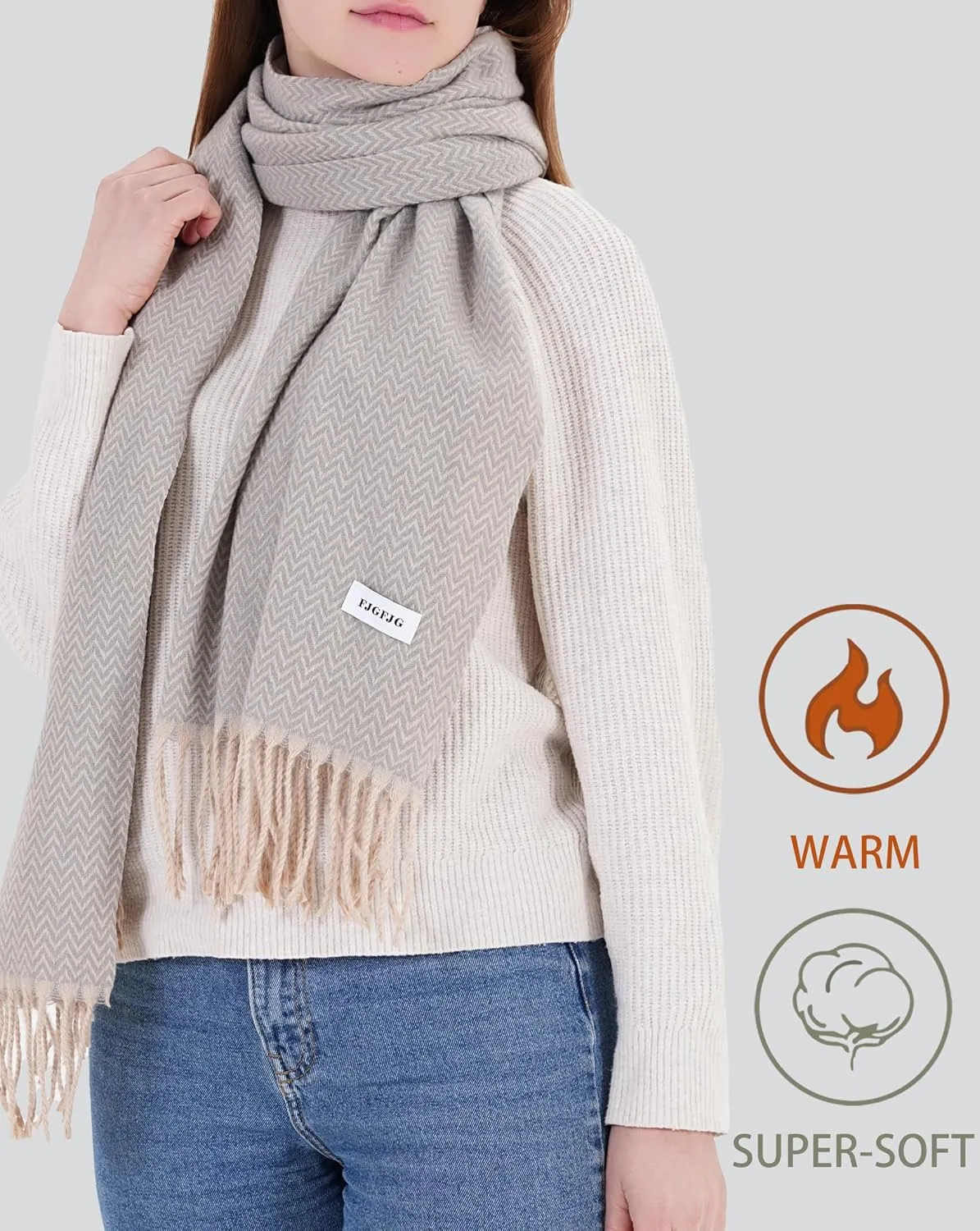 Scarfs for Women Pashmina Shawl Wraps Fashion Soft and Warm Blanket Scarves Cozy 2025