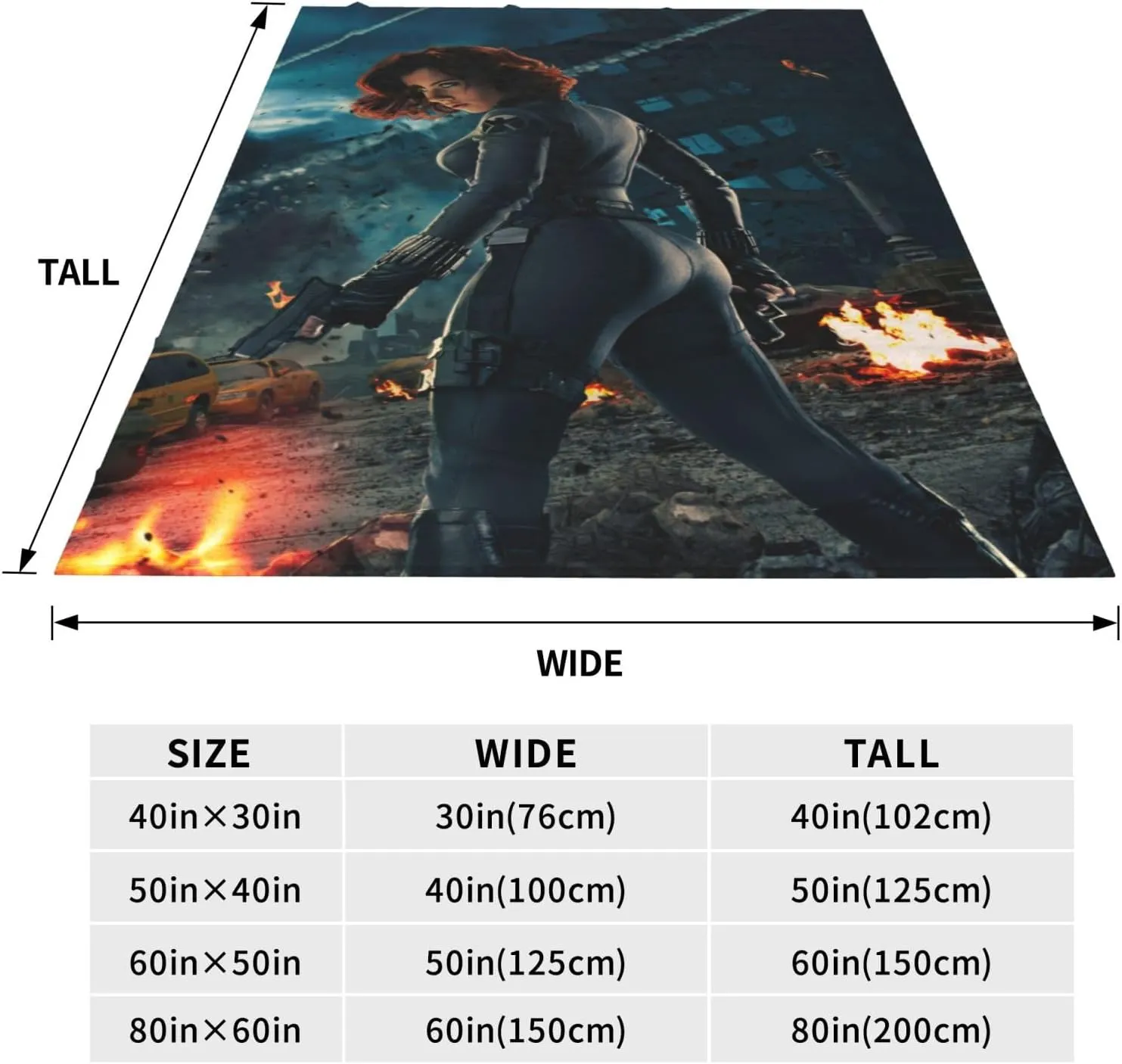 Scarlett Johansson Blanket Flannel Fleece Printed Throw Blankets Ultra Soft Micro Warm Blanket for All Season Bedding Chair Sofa Couch Bed 50"x40"
