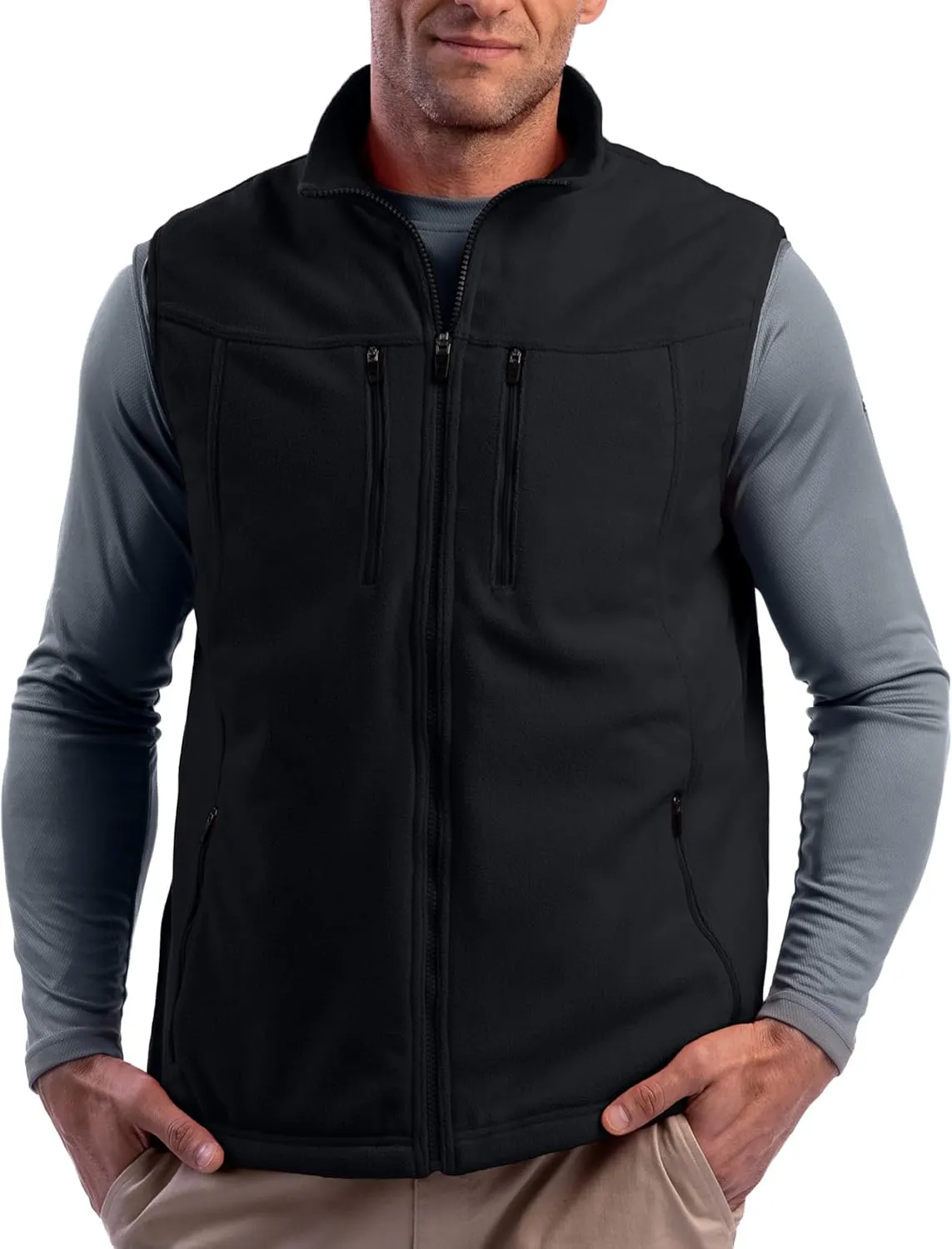 SCOTTeVEST Fireside Fleece Vest for Men - 15 Hidden Pockets - Warm Wrinkle Resistant for Travel & More