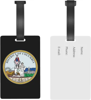 Seal of The District of Columbia Luggage Tags for Suitcases Travel Tags ID Labels for Women Men Travel Bag Luggage Accessories