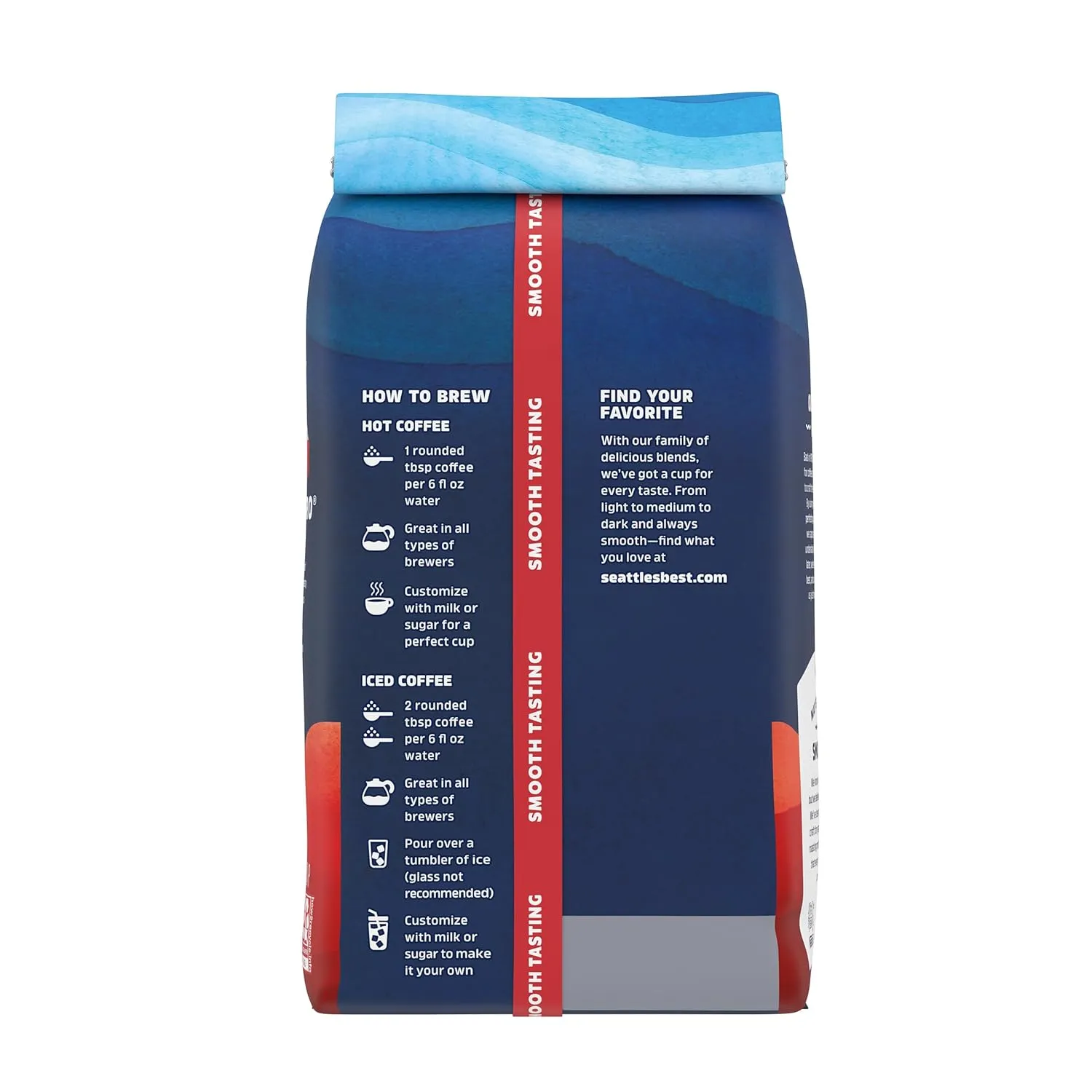 Seattle’s Best Coffee, Dark Roast Ground Coffee, 6th Ave Bistro, 100% Arabica, 6 Bags (12 oz Each)