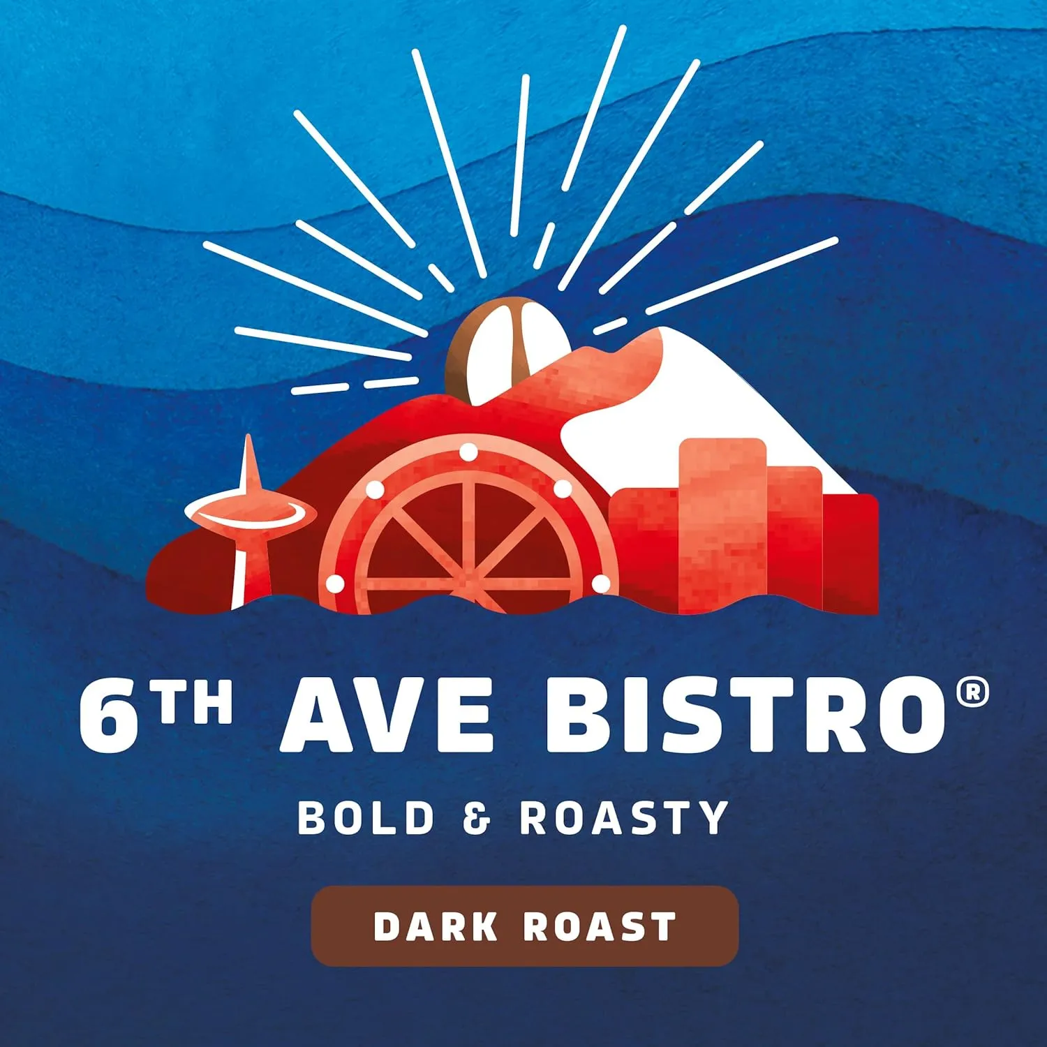 Seattle’s Best Coffee, Dark Roast Ground Coffee, 6th Ave Bistro, 100% Arabica, 6 Bags (12 oz Each)