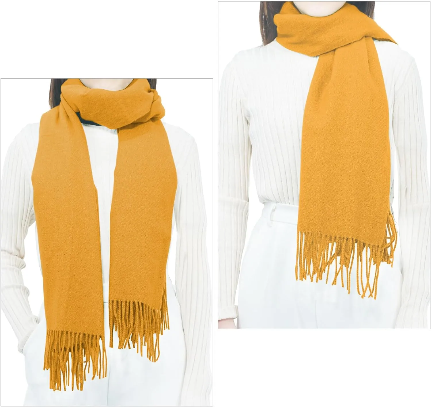 SEAUR Women's Soft Cashmere Ponchos Scarf Lightweight Pashmina Winter Warm Sweater Wraps Shawl