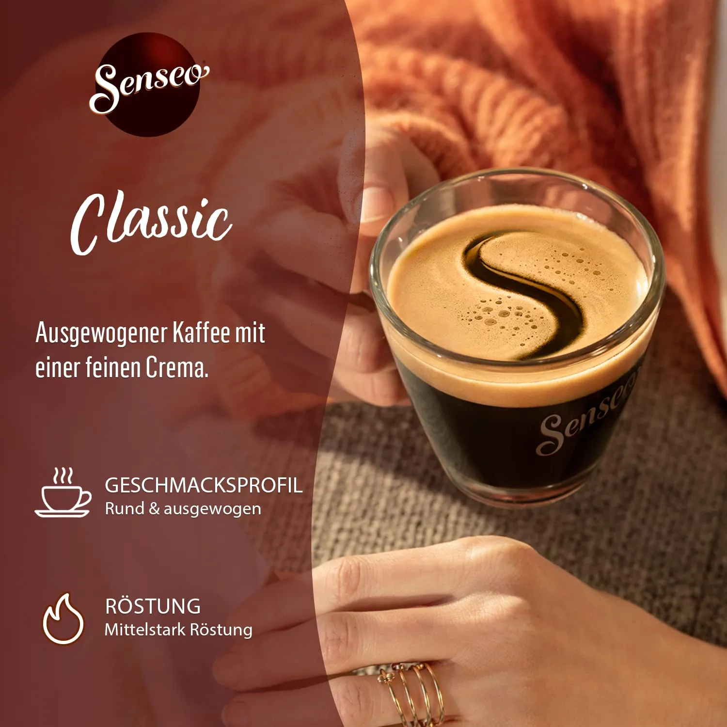 Senseo Classic Medium Roast Coffee Pods, Single Serve Pods Bulk Pack for Senseo Coffee Machine, Compostable Pods for Hot or Iced Coffee, Cold Brew Coffee, 16 Count, Pack of 10