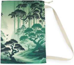 Serene Nature Laundry Bag | Eco-Friendly Storage | Travel Organizer | Camping Gear | Nature Lover Essentials