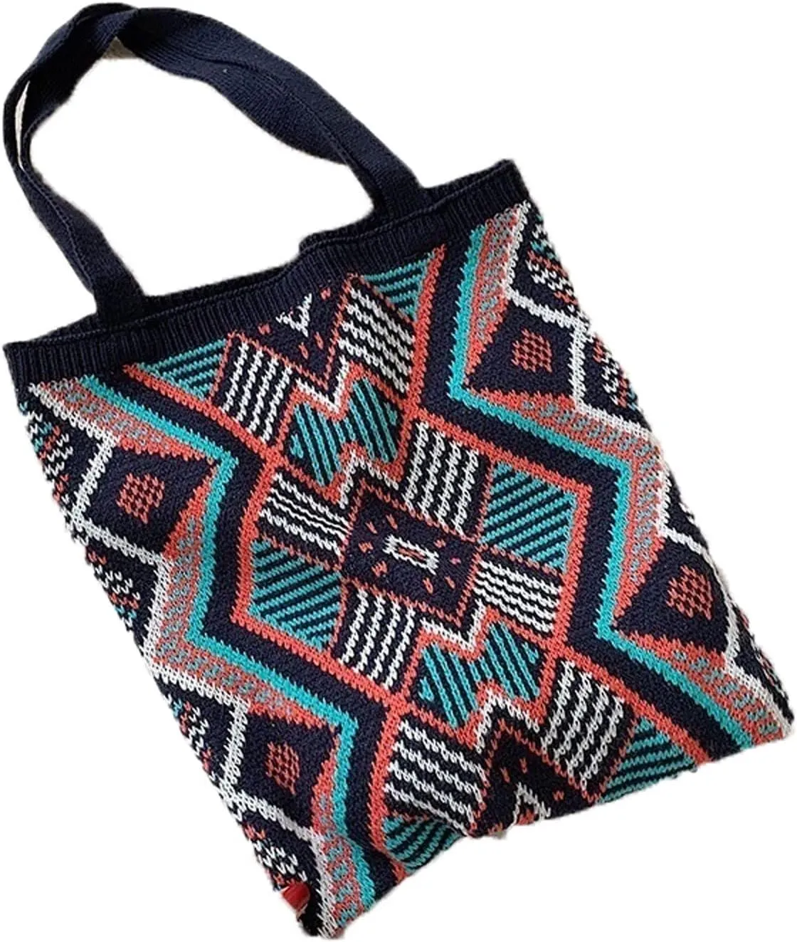 Shoulder Bags Lady Knitting Tote Bag Women Crochet Woolen Open Shopper Top-Handle Bag Daily Handbag