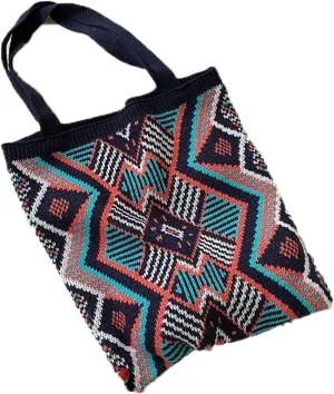 Shoulder Bags Lady Knitting Tote Bag Women Crochet Woolen Open Shopper Top-Handle Bag Daily Handbag
