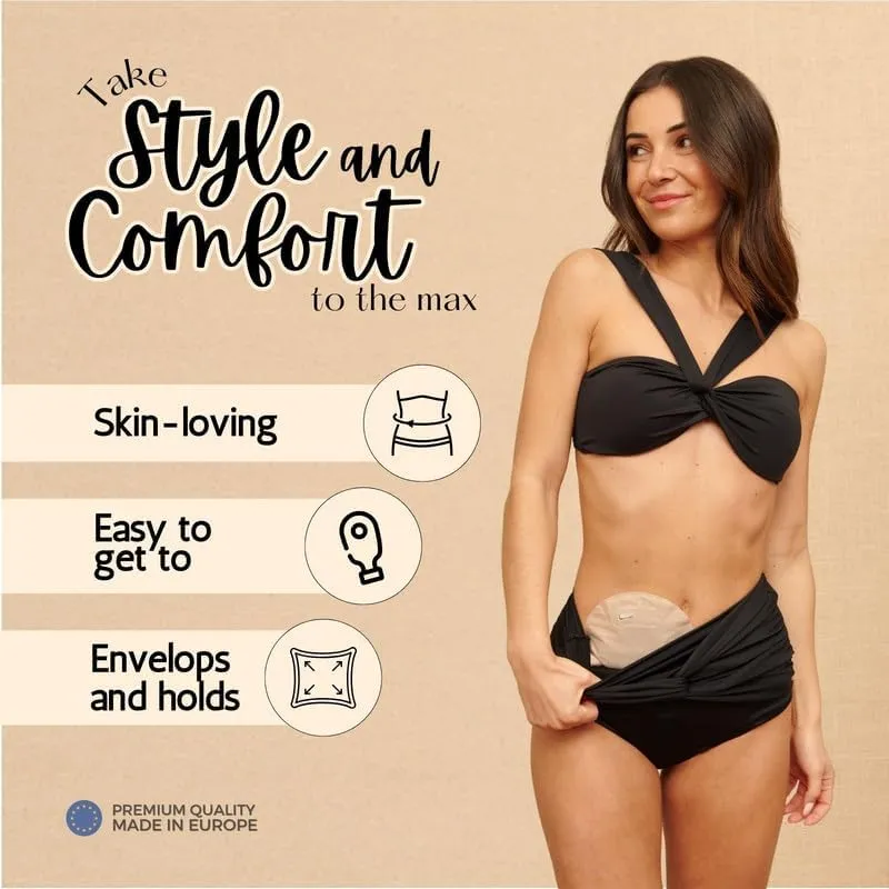 SIIL Ostomy Swimwear Bikini - Ostomy Bag Covers Compatible W/All Ostomy Bag Cover Colostomy & Ileostomy Bag Cover.